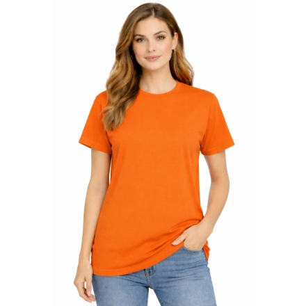 Damska koszulka T-shirt 100% miękka bawełna pomarańczowa roz. M – koszulka t-shirt robocza – odzież firmowa Damska koszulka T-shirt 100% miękka bawełna pomarańczowa roz. M – koszulka t-shirt robocza – odzież firmowa